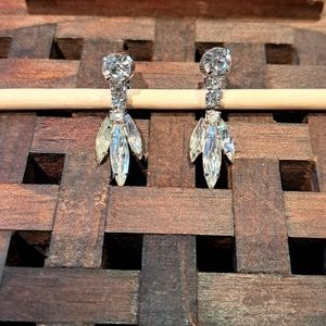 Rhinestone clip-on earrings